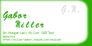 gabor miller business card